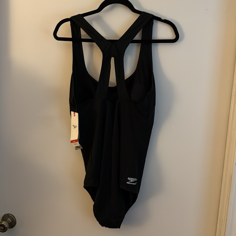 NWT Speedo Black One-Piece Swimsuit size 20 - Picture 5 of 5